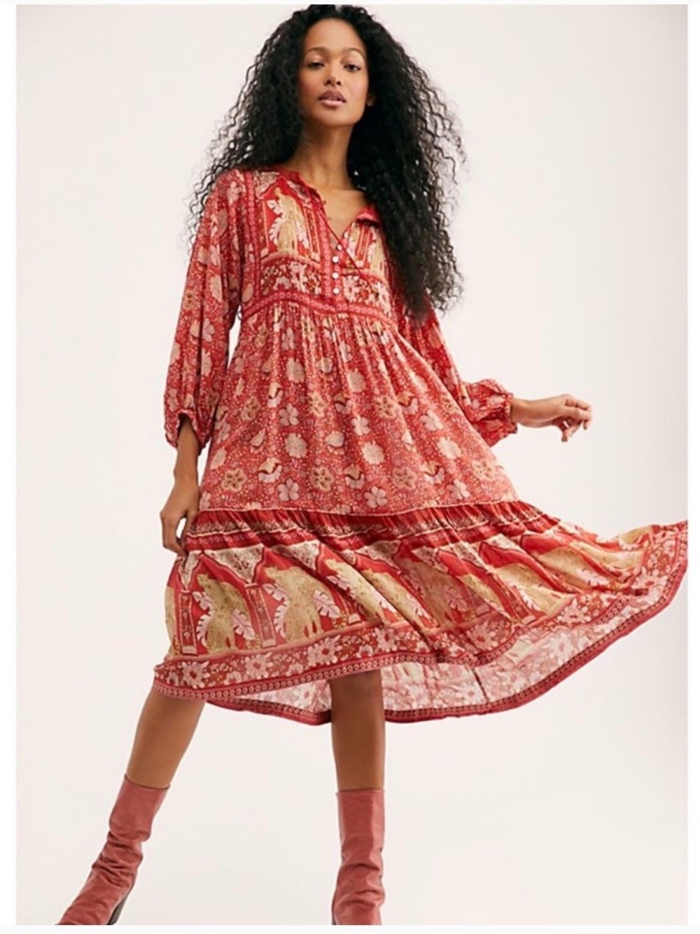 Spell Poinciana Gown in Red